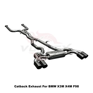 Échappement Catback en Acier Inoxydable Vortex Performance pour BMW X3M X4M F98 2019-2024 avec Valve Électronique et Silencieux Tuning - Product Image 2