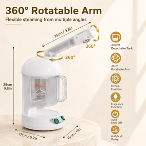 Nano Ionic Facial <b>Steamer</b> With Big Water Tank 360 Degree Adjustable Nozzle Aromatherapy Function For Professional Salon Home Spa - Product Image 4