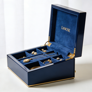 Scatole di Legno di Lusso Personalizzate per Anelli, Orecchini e Collane, Confezioni per Gioielli in Legno - Product Image 4