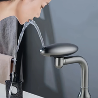 Robinet de lavabo moderne 3 voies avec modes pluie et eau potable, pivotant à 360°, mitigeur monotrou pour salle de bain et lavage des cheveux