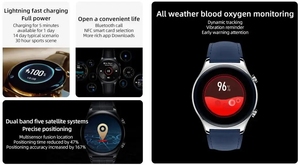 Montre <span class=keywords><strong>HONOR</strong></span> originale <span class=keywords><strong>GS3</strong></span> Global Version 3D Verre incurvé SmartWatch <span class=keywords><strong>GS3</strong></span> Écran AMOLED 1.43 "Surveillance précise de la santé à 8 canaux - Product Image 5