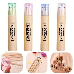 ชุดดินสอสีไม้แบบแท่งยาว 12 สี สำหรับเด็ก พร้อมกบเหลาดินสอ - Product Image 1