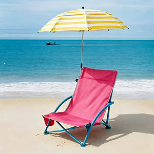 Silla de Playa Plegable <span class=keywords><strong>con</strong></span> Sombrilla Integrada, Silla de Sol Personalizada para Exteriores, para Camping y Eventos, MOQ 200 - Product Image 4
