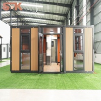 Casa Contenedor Prefabricada Expandible de Lujo de 20 pies con Panel Solar, 3-4 Dormitorios y Baño para Uso en Apartamentos al Aire Libre