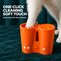Nouvelle tasse de lavage électrique 2-en-1 pour pattes d'animaux, nettoyage en profondeur et séchage instantané, tasse portable pour le lavage des pieds de chien pour le toilettage des griffes des animaux