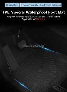Tapis de sol de voiture en TPE imperméable pour Tesla Model 3/Model Y, accessoires intérieurs de véhicule compatibles avec X3 et CR-V - Product Image 3