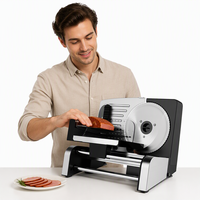 Trancheuse à viande électrique automatique, trancheuse à pain domestique, coupe-viande avec lame de 19 cm, machine à trancher la viande