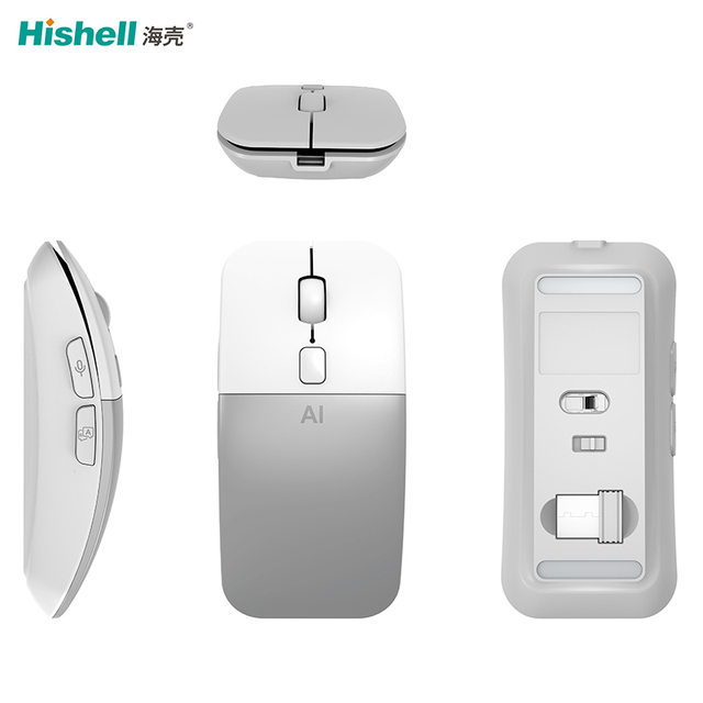 Voice Typing 2026 Hot Selling 120 Languages Dual Mode Wireless AI Voice Mouse for Office Productivity and Business