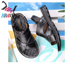 Sandalias de Hombre con Plantilla de PU y Parte Superior de Cuero Genuino, Sandalias Deportivas de Playa para Verano - Product Image 3
