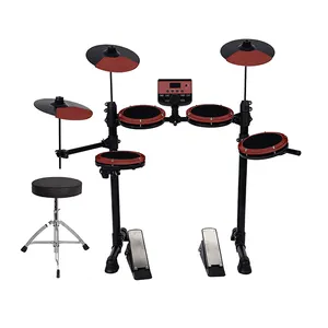 Set Drum Listrik Mini Moinng, Instrumen Musik Perkusi, Panci Drum Full Mesh, Set Drum Elektronik Mini