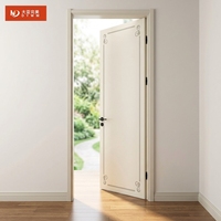 Porte de chambre en mélamine blanche de 27 pouces, porte à panneau plat avec motif floral sculpté pour balcon, vente en gros