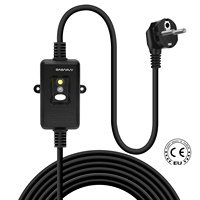 Prise PRCD NANDAO 16A 250V avec câble certifié CE de 1,5 m, adaptateur de disjoncteur différentiel européen pour climatiseurs