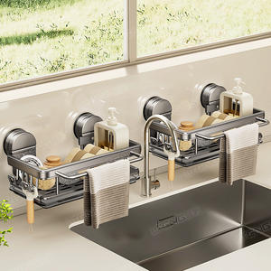 Égouttoir mural Venshine avec plateau en acier inoxydable pour robinet de cuisine, support de drainage multifonctionnel suspendu - Product Image 3