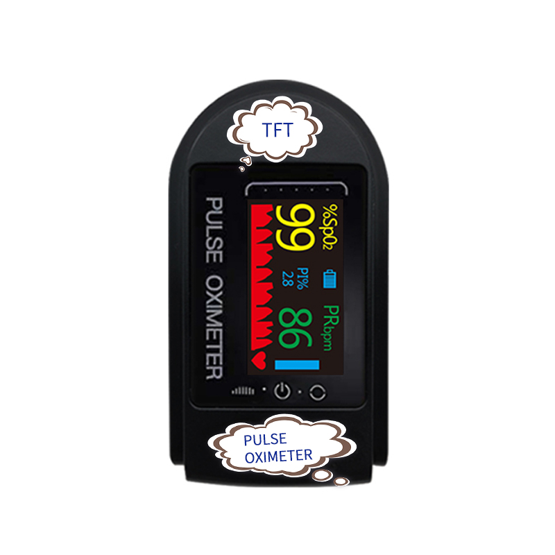 Цифровой дисплей Пальчиковый импульсный оксиметр tft дешевый кислород в крови SPO2 PR недорогой оксиметр на кончик пальца от фабрики в Шэньчжэне из Китая