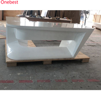 Bureau de patron ergonomique en pierre artificielle de luxe au design italien pour salle Leader