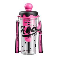 Gourde portable grande capacité style Ins pour l'été, avec sangle, étanche, pour thé et séparation de liquide