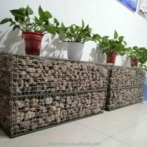 Petite boîte en gabion soudée de 50 cm x 50 cm x 50 cm, gabion en treillis métallique galvanisé pour planteur de paysage - Product Image 4