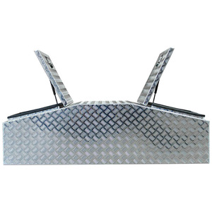 Boîte à outils en aluminium à ailes de mouette de 1700 mm, plaque à damier, boîte à outils <span class=keywords><strong>multi</strong></span>-couvercles pour camionnette, plateau transversal, remorque - Product Image 1