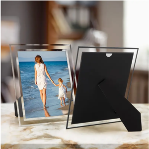 <span class=keywords><strong>Cadre</strong></span> photo en <span class=keywords><strong>verre</strong></span> transparent <span class=keywords><strong>personnalisé</strong></span> pour table, cadres muraux, décoration intérieure, cadres photo en <span class=keywords><strong>verre</strong></span> pour salon - Product Image 2