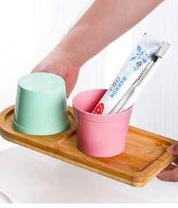 Gobelet écologique en paille de blé réutilisable et incassable pour hôtel, dortoir étudiant, salle de bain - Product Image 6