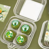 Boîtes d'emballage à emporter pour desserts en plastique jetables Qingtuan Tiramisu Emballage pratique Petit design transparent Boîte à gâteau bento