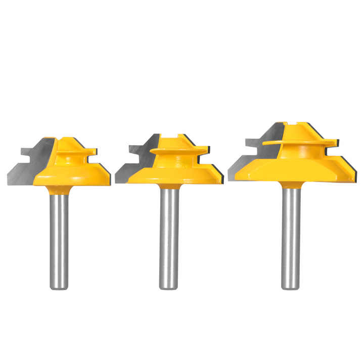 Autoerizo Professional 45 Degree Tenon Joint Cutter 3pcs Set Milling