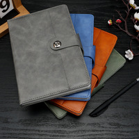 Libreta de Negocios Personalizada, Engrosada, con Hebilla Hueca, de Cuero PU, A5, 100 Hojas, Estilo Francés, Plegable, para Reuniones, Trabajo, Oficina, Registro