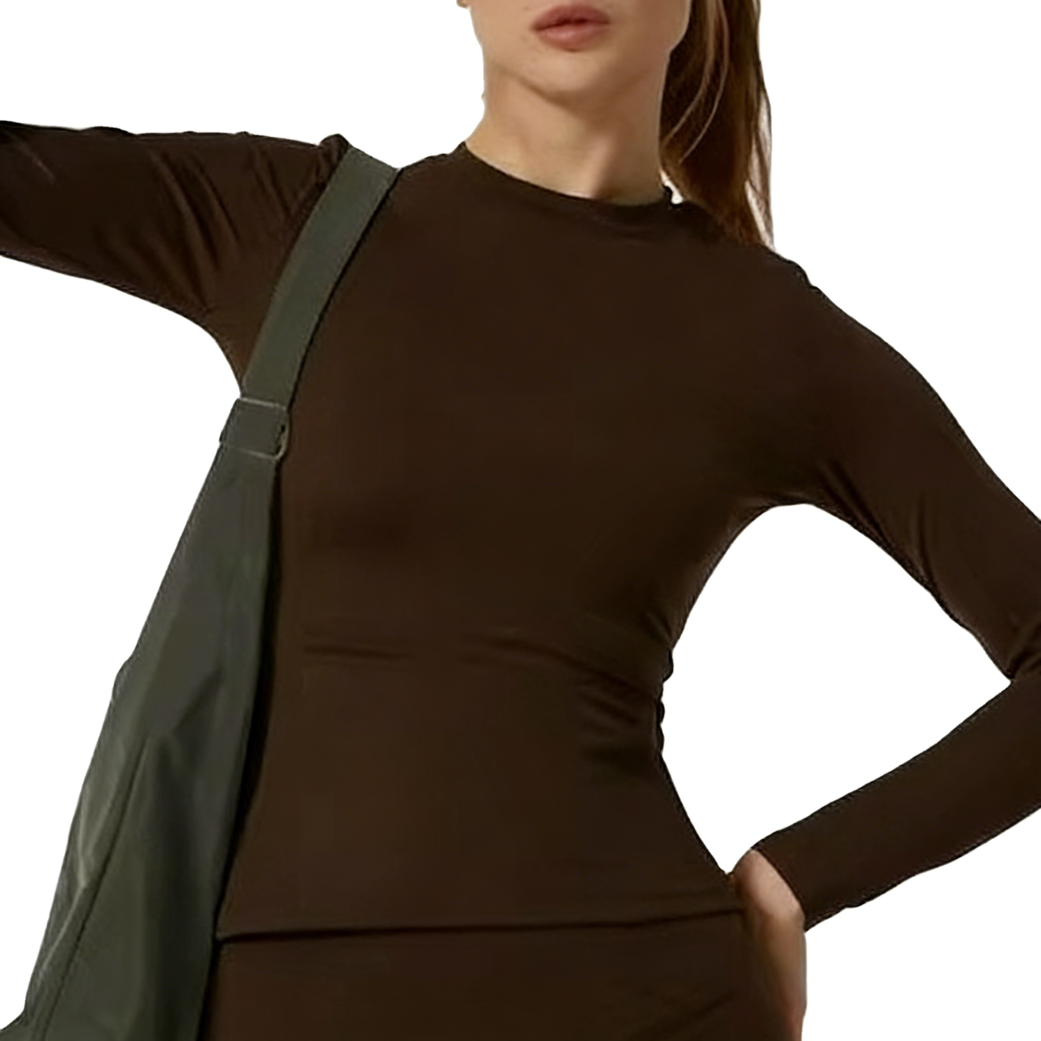 Cross-Border European American Foreign Trade Women's Running Sportswear Yoga Clothing Long-Sleeve Quick-Drying Spandex/Nylon Top