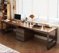 Bureau double exécutif, bureaux de travail modernes et simples, mobilier de bureau, poste de travail central, bureau pour personnel, extensible et modulaire
