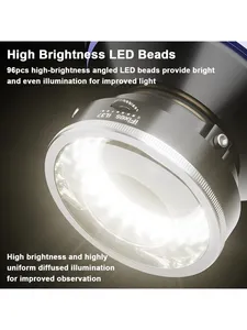 IFixes IL37 Microscopio Sistema óptico polarizado Anillo de iluminación LED Luz 96PCs Cuentas de luz LED Microscopio Luces deslumbrantes - Product Image 2