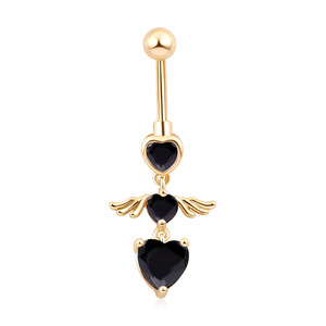 Ailes d'<span class=keywords><strong>ange</strong></span> en forme de coeur anneaux de <span class=keywords><strong>nombril</strong></span> <span class=keywords><strong>nombril</strong></span> <span class=keywords><strong>Piercing</strong></span> bijoux anneau <span class=keywords><strong>nombril</strong></span> ongles mode bijoux de corps - Product Image 3