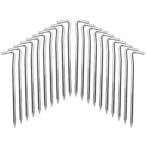 Piquets de tente en acier galvanisé moderne, crochets en forme de J, piquets de tente pivotants, attaches de <span class=keywords><strong>jardin</strong></span>, marque XJR - Product Image 2
