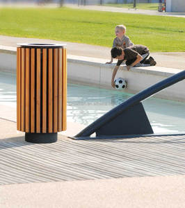 Giải Trí Ngoài Trời Kim Loại Thùng Rác Bin Công Cộng Thùng Rác Ngoài Trời Thùng Rác Có Thể Kim Loại Chất Thải Thùng Rác Cho Thành Phố Lớn Bằng Gỗ Thùng Rác - Product Image 3