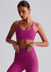 Haute qualité femmes côtelé <span class=keywords><strong>dos</strong></span> <span class=keywords><strong>nu</strong></span> sport <span class=keywords><strong>soutien</strong></span>-<span class=keywords><strong>gorge</strong></span> haut Fitness en plein air course Gym entraînements rembourré dames Sexy confortable Yoga <span class=keywords><strong>soutien</strong></span>-<span class=keywords><strong>gorge</strong></span> - Product Image 5