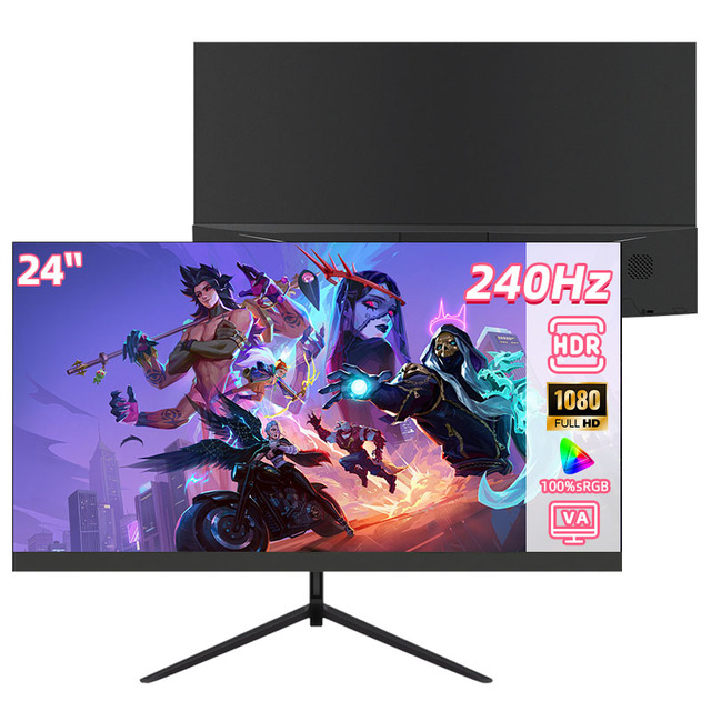 R&E Good Quality 24/27/32 Inch 1500R Curved Gaming PC Monitor 240Hz IPS 1ms 1080p/2K/4K Borderless 120% SRGB Blue Light Filter