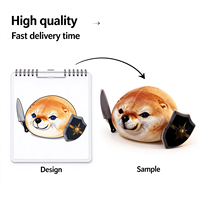 Jouet en peluche chiot avec bouclier-couteau amusant, service de personnalisation OEM, matériau ultra-doux, design personnalisé, cadeau de fêtes