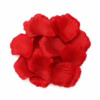 Pétales de rose en soie rouges en vrac 5x5cm, confettis électriques réutilisables pour canon à feux d'artifice, allée de mariage, douche nuptiale, demande en mariage, décoration de fête