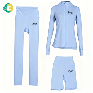 Completo Sportivo da Donna GC Wholesale, Giacca e Leggings per Yoga, Stile Running, Fitness, Set Sportivo da Yoga in 3 Pezzi - Product Image 1