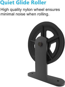 ชุดอุปกรณ์ฮาร์ดแวร์ประตูบานเลื่อนแบบรางสำหรับห้องครัว WEKIS รุ่นใหม่ล่าสุด ดีไซน์ล้อรูปตัว T ทำจากทองเหลืองเคลือบสีดำ แข็งแรงทนทาน - Product Image 2