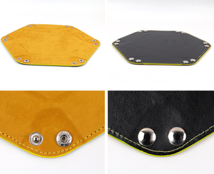 Porte-dés rectangulaire pliable double face en cuir PU et daim souple, moderne, vente chaude, vente en gros d'usine, cadeau promotionnel - Product Image 4