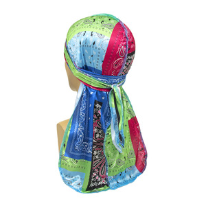 Pañuelos Durags sedosos para <span class=keywords><strong>hombre</strong></span>, turbante, sombrero, pelucas Doo, tocado Durag de satén para <span class=keywords><strong>hombre</strong></span>, diadema, accesorios para el cabello, Durags de cola Extra larga - Product Image 5