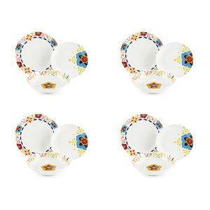 Servizio di Piatti Excelsa 12 Pezzi Tex Mex in Porcellana Design Multicolore - Product Image 3