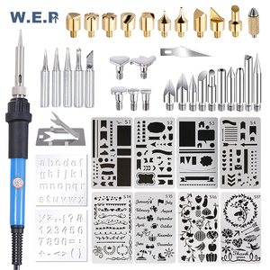 Kit De <span class=keywords><strong>Pyrogravure</strong></span> <span class=keywords><strong>Pyrogravure</strong></span> Bois Artisanat Outils Stylo À Souder Outils DE BRICOLAGE WEP 947 II Température Réglable Bois Outils - Product Image 3