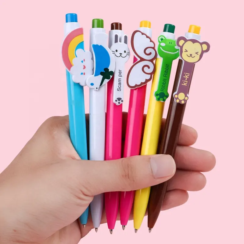 Bolígrafo kawaii de dibujos animados, colores variados, para estudiantes de vuelta a la escuela, precio bajo