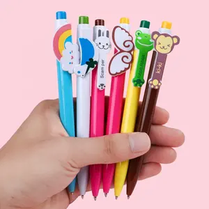Düşük fiyat mix renk öğrenciler okul sevimli çizgi klip kawaii kalem