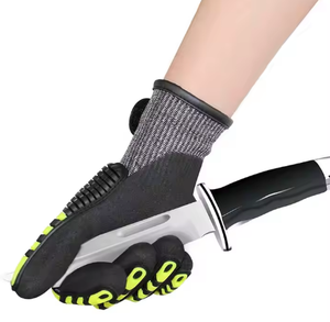 Industrial Sandy Nitrilo Recubierto HPPE Nylon Spandex Tejido Anti Corte Nivel 5 Seguridad Trabajo Anti Impacto Guantes para hombres de trabajo - Product Image 5