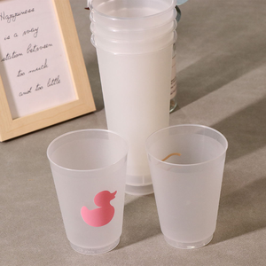 Vasos de Plástico PP Transparente Esmerilado de 9oz al por Mayor, Vasos Económicos para Beber Jugo, Vino y Agua para Fiestas, Vaso de Plástico Esmerilado Resistente - Product Image 4