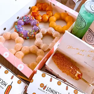 Manufacturer Packaging Supplier Mochi Donuts Mochinut Box Paper Food Pack Factory