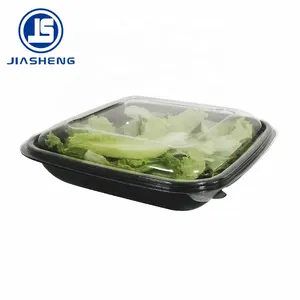 Großhandel schwarze Salats ch üssel Kunststoff quadratische Rühr schüssel Salats ch üssel