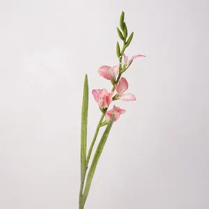 Fleurs artificielles en soie de qualité supérieure, gladiolus et orchidées à tige unique, pour décorations de mariage, de remise de diplômes et du Nouvel An chinois - Product Image 4